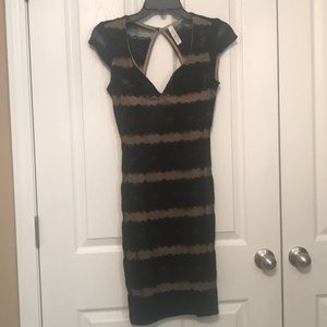 Little black lace cocktail dress